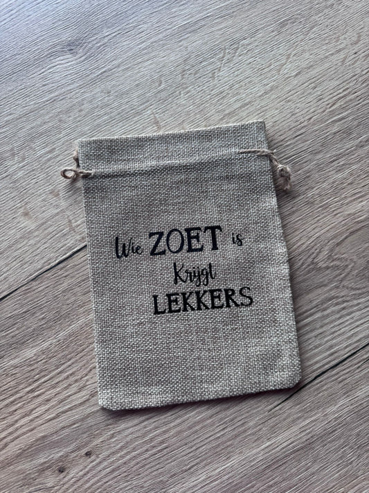 Pepernoten zakje (wie zoet is)
